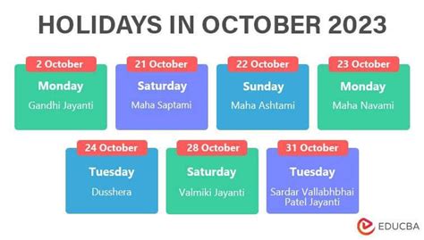 October Holidays in 2022/2023 .